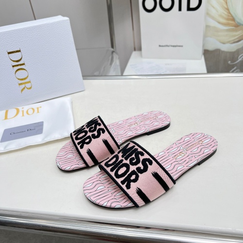 Replica Christian Dior Slippers For Women #1236180 $76.00 USD for Wholesale