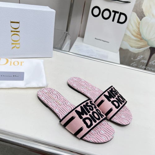 Replica Christian Dior Slippers For Women #1236180 $76.00 USD for Wholesale