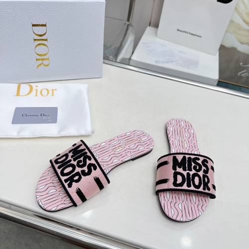 Replica Christian Dior Slippers For Women #1236180 $76.00 USD for Wholesale