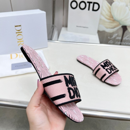 Replica Christian Dior Slippers For Women #1236180 $76.00 USD for Wholesale