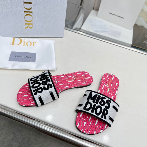 Replica Christian Dior Slippers For Women #1236181 $76.00 USD for Wholesale