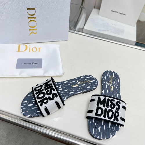 Replica Christian Dior Slippers For Women #1236182 $76.00 USD for Wholesale