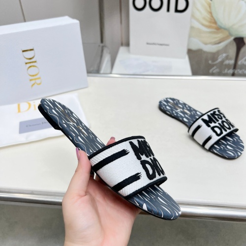 Replica Christian Dior Slippers For Women #1236182 $76.00 USD for Wholesale