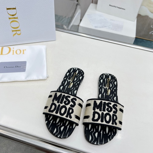 Christian Dior Slippers For Women #1236183 $76.00 USD, Wholesale Replica Christian Dior Slippers