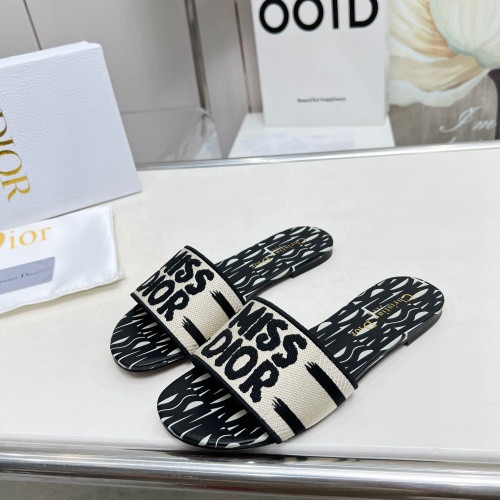 Replica Christian Dior Slippers For Women #1236183 $76.00 USD for Wholesale