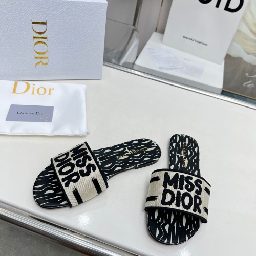 Replica Christian Dior Slippers For Women #1236183 $76.00 USD for Wholesale