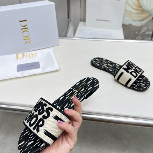 Replica Christian Dior Slippers For Women #1236183 $76.00 USD for Wholesale