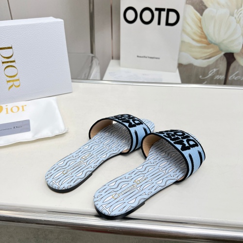 Replica Christian Dior Slippers For Women #1236185 $76.00 USD for Wholesale