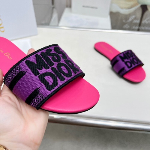 Replica Christian Dior Slippers For Women #1236198 $76.00 USD for Wholesale