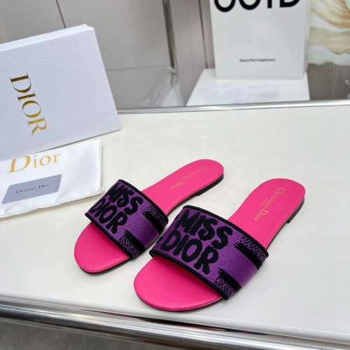 Replica Christian Dior Slippers For Women #1236198 $76.00 USD for Wholesale