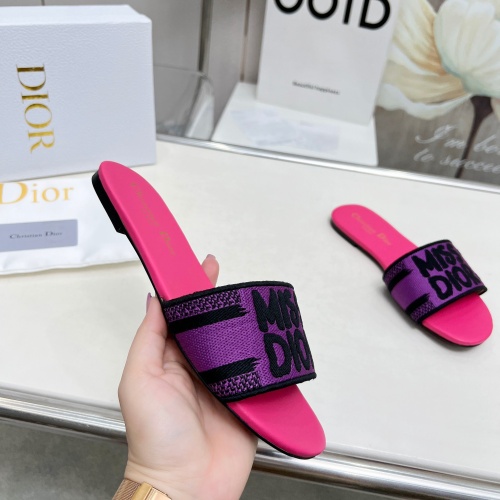 Replica Christian Dior Slippers For Women #1236198 $76.00 USD for Wholesale