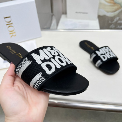 Replica Christian Dior Slippers For Women #1236205 $76.00 USD for Wholesale