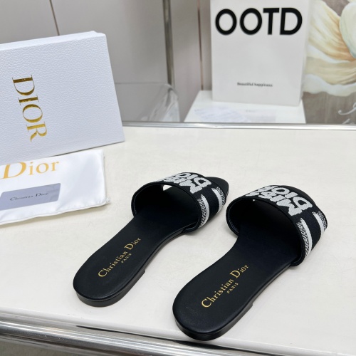 Replica Christian Dior Slippers For Women #1236205 $76.00 USD for Wholesale