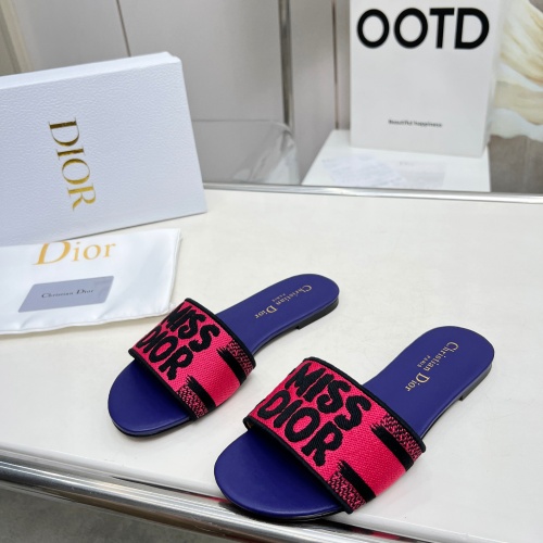 Replica Christian Dior Slippers For Women #1236239 $76.00 USD for Wholesale