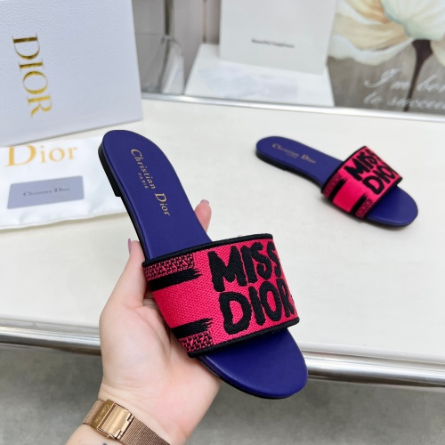 Replica Christian Dior Slippers For Women #1236239 $76.00 USD for Wholesale