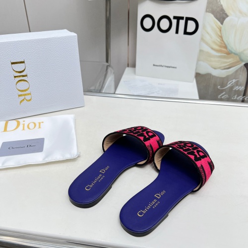 Replica Christian Dior Slippers For Women #1236239 $76.00 USD for Wholesale