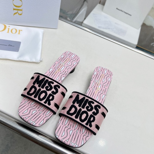 Replica Christian Dior Slippers For Women #1236247 $82.00 USD for Wholesale