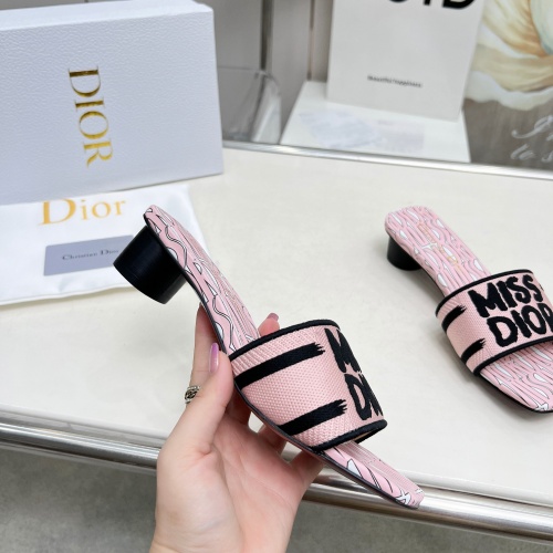 Replica Christian Dior Slippers For Women #1236247 $82.00 USD for Wholesale