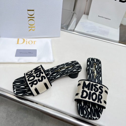 Replica Christian Dior Slippers For Women #1236249 $82.00 USD for Wholesale