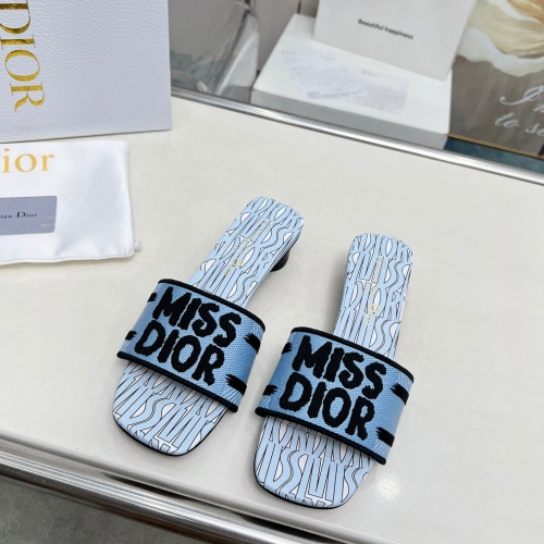 Replica Christian Dior Slippers For Women #1236250 $82.00 USD for Wholesale