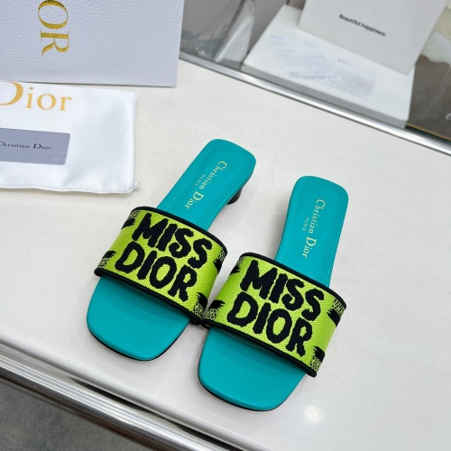 Replica Christian Dior Slippers For Women #1236252 $82.00 USD for Wholesale