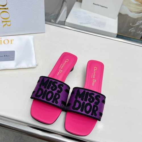 Replica Christian Dior Slippers For Women #1236253 $82.00 USD for Wholesale