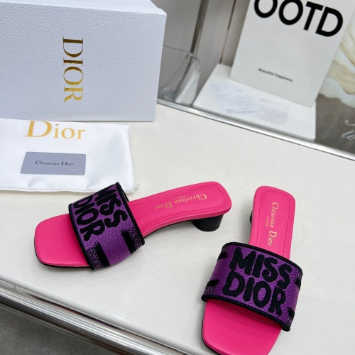 Replica Christian Dior Slippers For Women #1236253 $82.00 USD for Wholesale