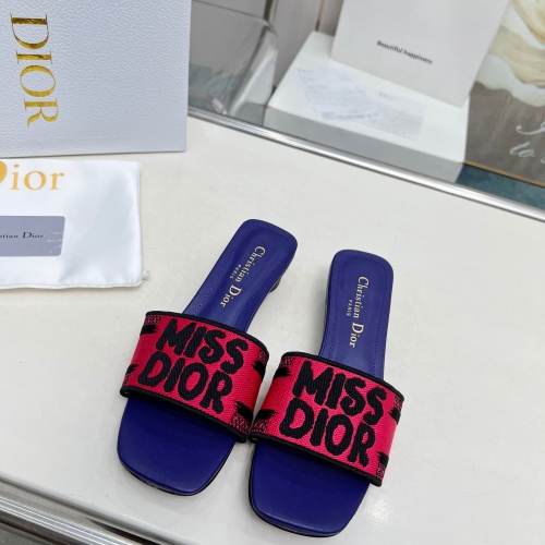 Replica Christian Dior Slippers For Women #1236256 $82.00 USD for Wholesale