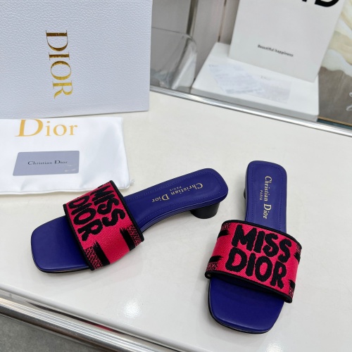 Replica Christian Dior Slippers For Women #1236256 $82.00 USD for Wholesale