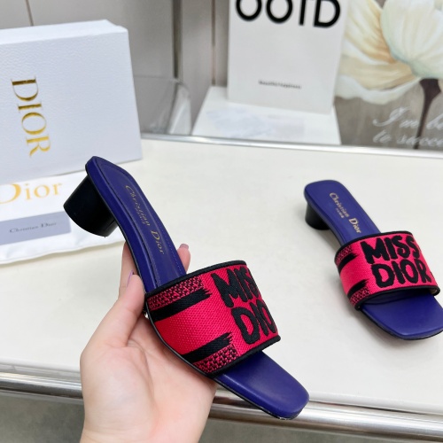 Replica Christian Dior Slippers For Women #1236256 $82.00 USD for Wholesale