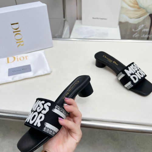 Replica Christian Dior Slippers For Women #1236257 $82.00 USD for Wholesale