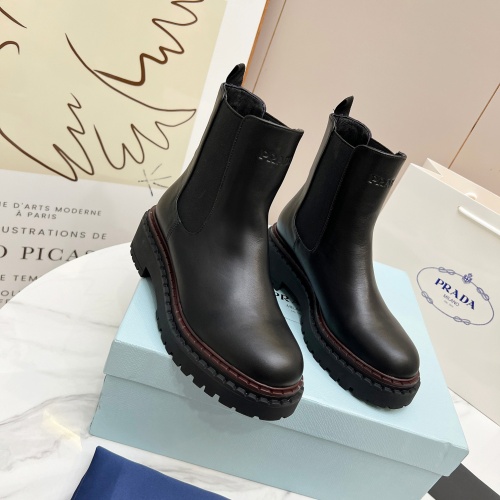 Replica Prada Boots For Women #1236523 $105.00 USD for Wholesale