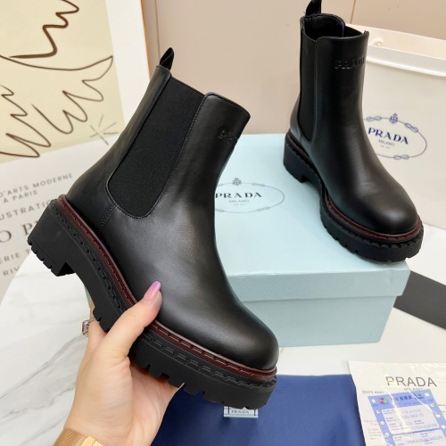 Replica Prada Boots For Women #1236523 $105.00 USD for Wholesale