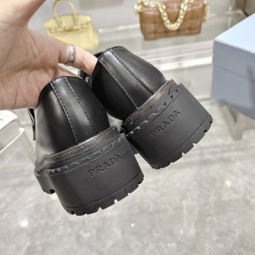 Replica Prada Leather Shoes For Women #1236539 $112.00 USD for Wholesale