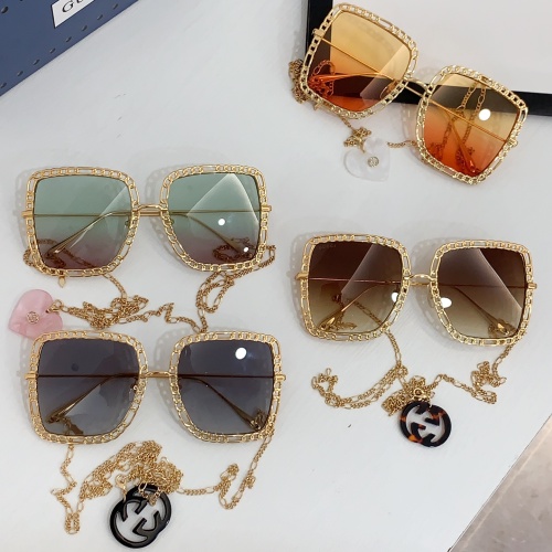 Replica Gucci AAA Quality Sunglasses #1236550 $60.00 USD for Wholesale