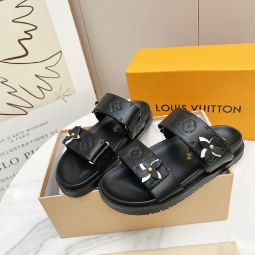 Louis Vuitton Slippers For Women #1236572 $82.00 USD, Wholesale Replica Louis Vuitton Slippers