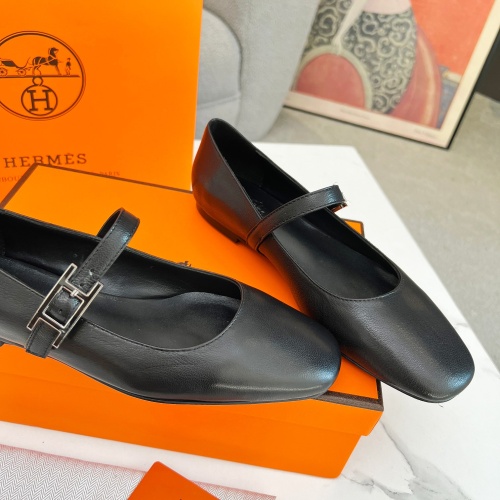 Replica Hermes Flat Shoes For Women #1236588 $98.00 USD for Wholesale