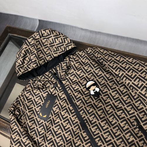 Replica Fendi Jackets Long Sleeved For Men #1236589 $85.00 USD for Wholesale