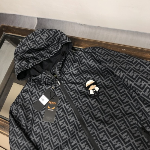 Replica Fendi Jackets Long Sleeved For Men #1236590 $85.00 USD for Wholesale