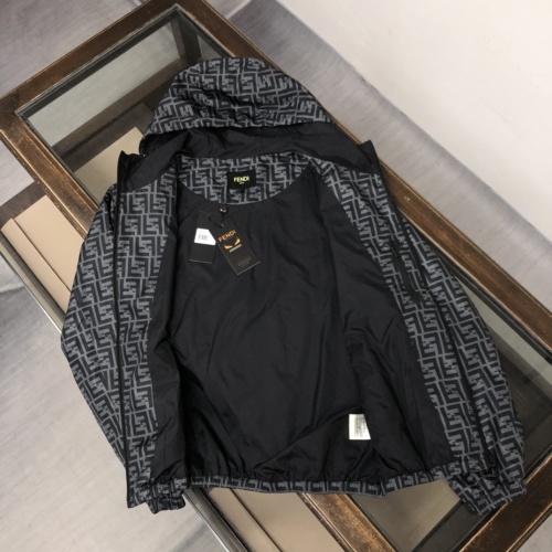 Replica Fendi Jackets Long Sleeved For Men #1236590 $85.00 USD for Wholesale