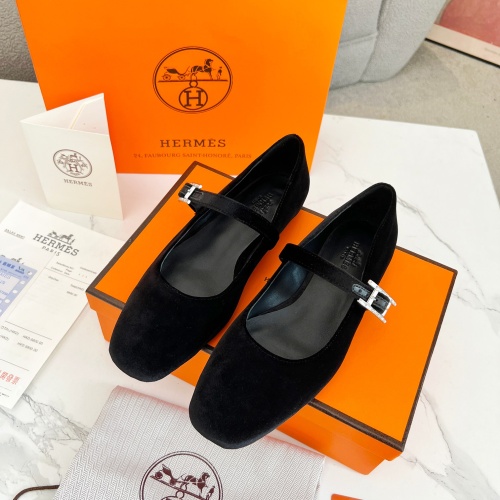 Replica Hermes Flat Shoes For Women #1236594 $98.00 USD for Wholesale