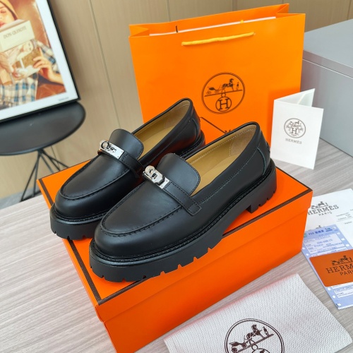 Hermes Leather Shoes For Women #1236603 $102.00 USD, Wholesale Replica Hermes Leather Shoes