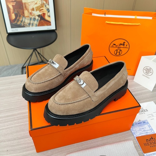 Hermes Leather Shoes For Women #1236604 $102.00 USD, Wholesale Replica Hermes Leather Shoes