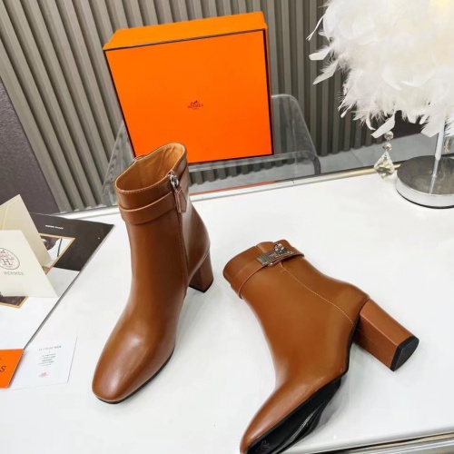 Replica Hermes Boots For Women #1236607 $108.00 USD for Wholesale