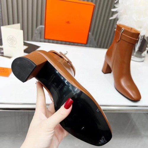 Replica Hermes Boots For Women #1236607 $108.00 USD for Wholesale