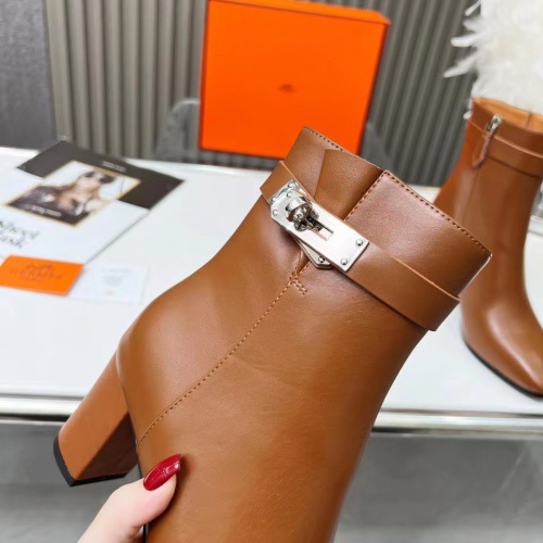 Replica Hermes Boots For Women #1236607 $108.00 USD for Wholesale