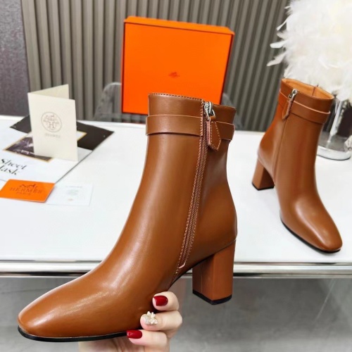 Replica Hermes Boots For Women #1236607 $108.00 USD for Wholesale