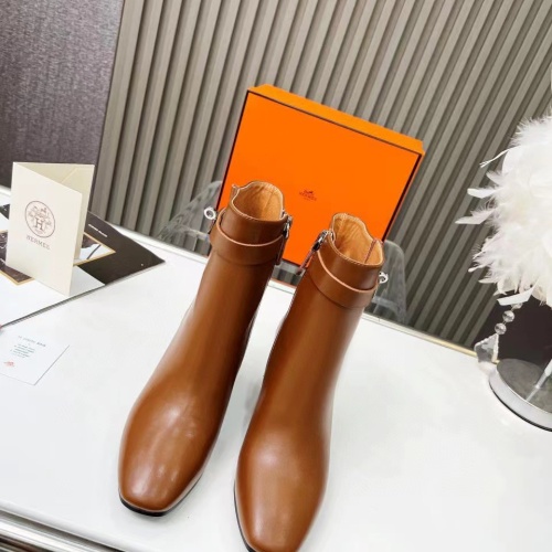 Replica Hermes Boots For Women #1236607 $108.00 USD for Wholesale