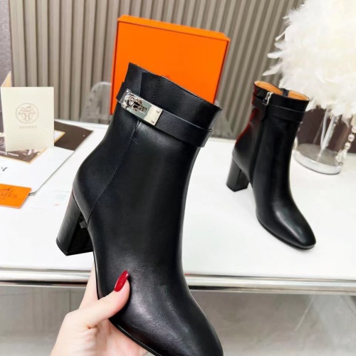 Replica Hermes Boots For Women #1236610 $108.00 USD for Wholesale