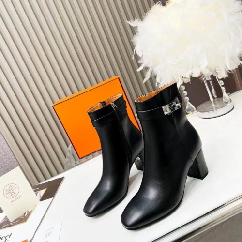 Replica Hermes Boots For Women #1236610 $108.00 USD for Wholesale